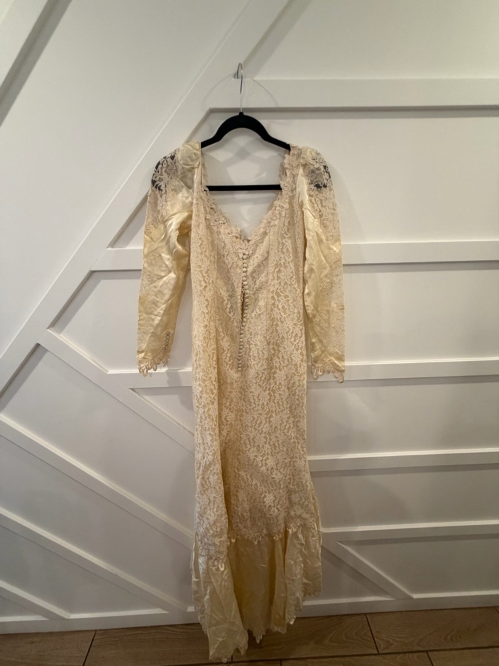 French Lace California Vintage Dress Size 10 - As Is